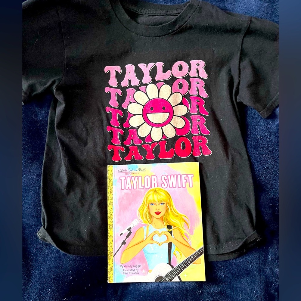 Taylor Swift book and T-shirt